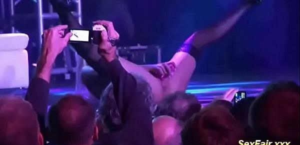  sexy strip shows on venus sex fair stage